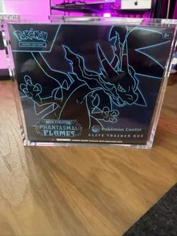 Phantasmal Flames Pokemon Center Elite Trainer Box Sealed With Acrylic Case ETB - Image 1