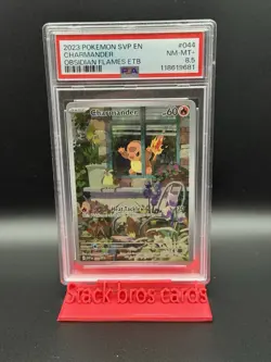 Pokemon TCG Scarlet and Violet Black Star Promo Charmander Card 044 PSA 8.5 - Image 1