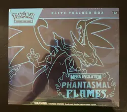 Pokemon Mega Evolution Phantasmal Flames Elite Trainer Box Factory Sealed ETB - Image 1