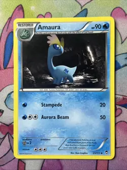 Amaura 25/111 Pokemon Uncommon XY - Furious Fists Card NM/VLP - Image 1