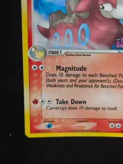Camerupt (36/110) EX Holon Phantoms Stamped Reverse Holo Pokemon Card - Image 5