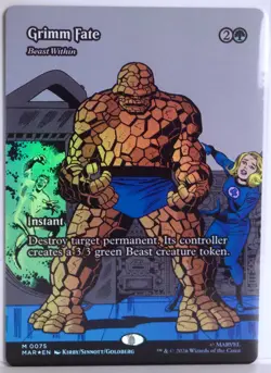 Grimm Fate - Beast Within [New, NM] Borderless *Foil* {Marvel Super Heroes} - Image 1
