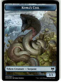 Elf Warrior // Koma's Coil Double-Sided Token 15 // 7 Kaldheim Magic: Foil NM - Image 1