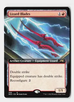 Lizard Blades (Extended Art) 468 Kamigawa: Neon Dynasty Magic: The Gathering NM - Image 1