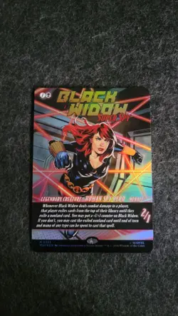 Magic The Gathering Marvel Black Widow Super Spy Borderless 0393 Foil Mythic - Image 1