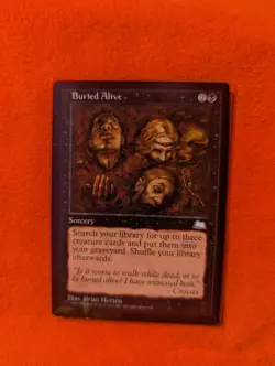 Buried Alive - Weatherlight - MTG Original 1997 Vintage - Old Frame EDH Staple - Image 1