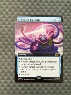 MTG Fantastic Elasticity #0329 Ext. Art R Commander: Marvel Super Heroes (MSC) - Image 1