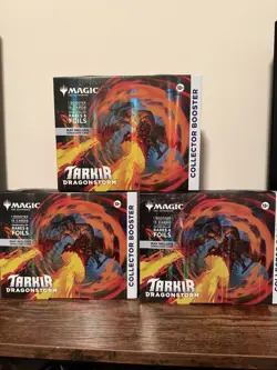 (LOT OF 3) Magic The Gathering Tarkir Dragonstorm Collector Booster Pack (scuff) - Image 1