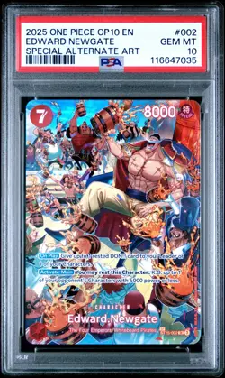PSA 10 – 2025 ONE PIECE OP10-ROYAL BLOOD 002 EDWARD NEWGATE SPECIAL ALT ART (EN) - Image 1