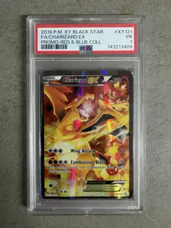 POKEMON 2016 XY RED & BLUE COLLECTION PROMO CHARIZARD XY121 EX PSA 1 - Image 1