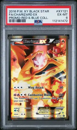 2016 POKEMON XY BLACK STAR PROMO CHARIZARD EX #XY121 HOLO PSA 6 EX #112141472 - Image 1
