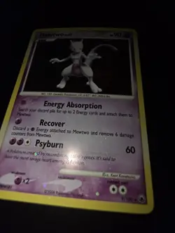 Pokemon Mewtwo Lv.51 Majestic Dawn Holo 9/100. LP-/MP+. Full Front Holo Bleed - Image 2