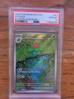 2023 POKEMON MEW EN-151 ILLUSTRATION RARE #167 IVYSAUR PSA 10 - Image 1