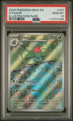 Ivysaur 167/165 PSA 10 Pokemon SV: 151 Illustration Rare - Image 1