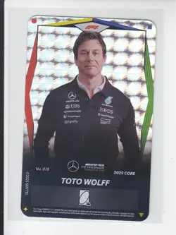 2025 Formula 1 Uno Elite TOTO WOLFF Mercedes Wild Nitro Foil SSP F1 #078 - Image 1