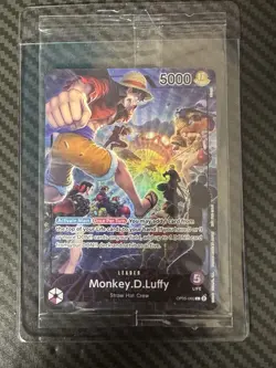 NEW AND SEALED ONE PIECE OP05-060 MONKEY. D. LUFFY PSA MAGAZINE EXCLUSIVE PROMO - Image 1