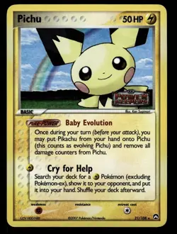 Pichu - 21/108 - Reverse Holo - Power Keepers - Pokemon Card - MP - Image 1