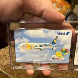 CGC 9 Rare Alt Art 1998 Phone Card Ana Airlines Pikachu Pichu & Johto - Image 2