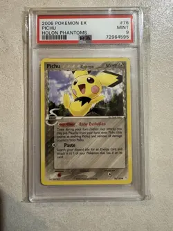 2006 EX Pichu Holon Phantoms PSA Mint 9 Card 76/110 - Image 1