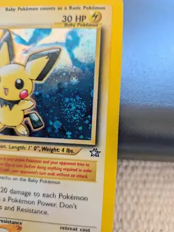Pichu Neo Genesis Pokemon Card 1st Edition Holo Rare Swirl 12/111 English - Image 3