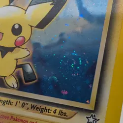 Pichu Neo Genesis Pokemon Card 1st Edition Holo Rare Swirl 12/111 English - Image 4