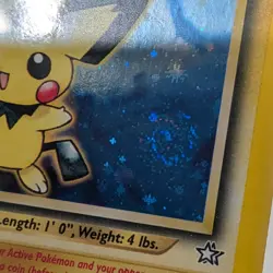Pichu Neo Genesis Pokemon Card 1st Edition Holo Rare Swirl 12/111 English - Image 5