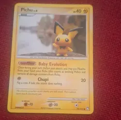 Pokemon Pichu TCG Mysterious Treasures Card 93/123 Regular NM Condition - Image 1