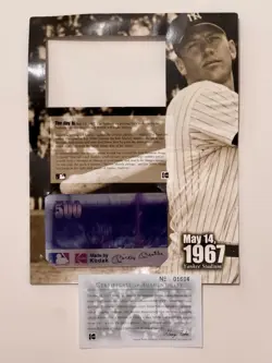 LOT OF 3 MICKEY MANTLE KODAK 3D 500TH HR MOTION CARD WITH COA AND ENVELOPE - Image 2