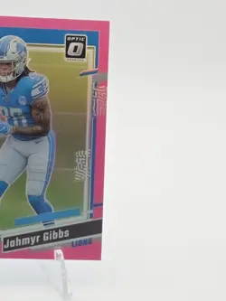 Panini 2023 Donruss Optic Jahmyr Gibbs Rated Rookie Pink Prizm #236 RC - Image 2