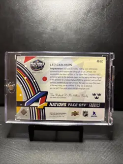 2025-26 SP Game Used Leo Carlsson 4 Nations Face-Off Fabrics Auto #4N-LC - Image 2