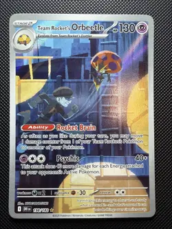 Team Rockets Orbeetle 198/182 Destined Rivals English Pokemon Card Tcg - Image 1