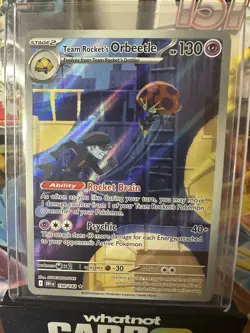 Pokemon TCG Destined Rivals Team Rockets Orbeetle Card 198/182 IR NM Condition - Image 1