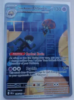 Pokemon TCG Team Rockets Orbeetle Card 198/182 Destined Rivals - Image 1
