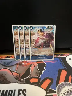 4x Play Set of Cavendish Op10 One Piece Card Game TCG English NM - Image 1