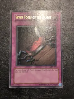Yu-Gi-Oh ULTRA RARE CARD SEVEN TOOLS OF THE BANDIT MRD-129 1996 VINTAGE PRINT LP - Image 1