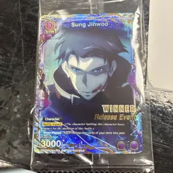 Union Arena Solo Leveling Sung Jinwoo WINNER Promo Release Event Card Sealed - Image 1