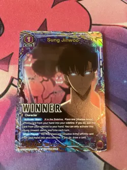 Solo Leveling Sung Jinwoo Union Arena Winner Promo Card x1 - Image 1