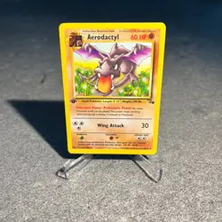 AERODACTYL 16/62 1st Edition Non-Holo Rare Fossil Set Pokemon Card WOTC - LP - Image 1