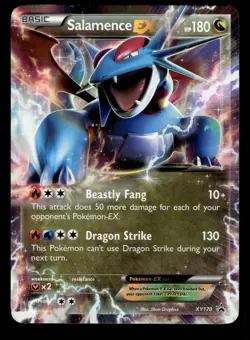 Salamence EX XY170 Ultra Rare Black Star Promo Pokemon Card - Image 1