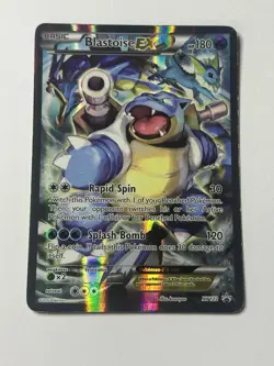 Pokemon TCG Card - Blastoise EX XY122 Black Star Promo Full Art XY Holo Rare - Image 1