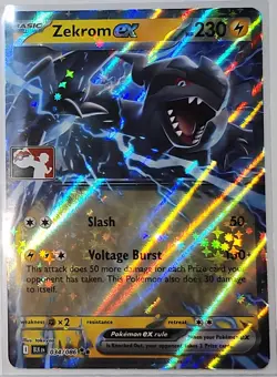 Zekrom Ex 034/086 Prize Pack Series Card Holo Rare Pokemon TCG Play Stamped - Image 1