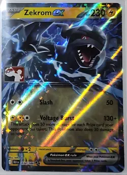 Zekrom Ex 034/086 Prize Pack Series Card Holo Rare Pokemon TCG Play Stamped - Image 2