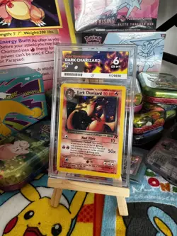 Team Rocket Dark Charizard 4/82 Holo Pokemon Card - Ace Grade 6 slab - Image 1