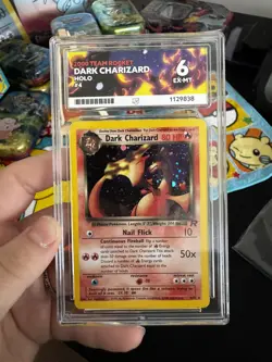 Team Rocket Dark Charizard 4/82 Holo Pokemon Card - Ace Grade 6 slab - Image 2