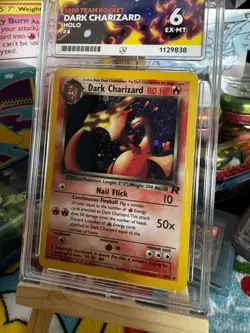 Team Rocket Dark Charizard 4/82 Holo Pokemon Card - Ace Grade 6 slab - Image 5