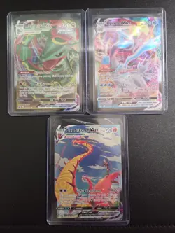 Pokemon Card Lot Full Art VMAX Holo Rare Rayquaza 102 Kyurem 049 and More - Image 1