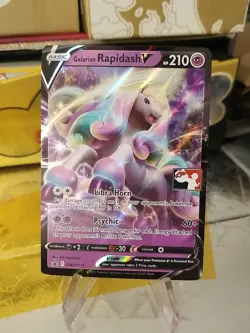 Galarian Rapidash V Pokemon Prize Pack Series 1 Promo Pokemon Card NM/LP - Image 1
