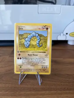 🗿 Onix (1st Edition Shadowless) 56/102 – Base Set Pokemon Cards TCG – Lp - Image 1
