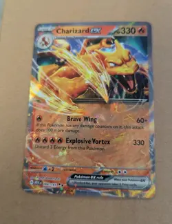 2023 POKEMON CHARIZARD EX 006/165 SV: SCARLET & VIOLET SET USED CARD - Image 1