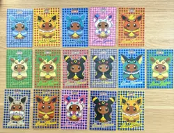 Pokemon Let's Go Eevee Database Poncho Star HOLO Set Eeveelutions - ALL 16 CARDS - Image 1